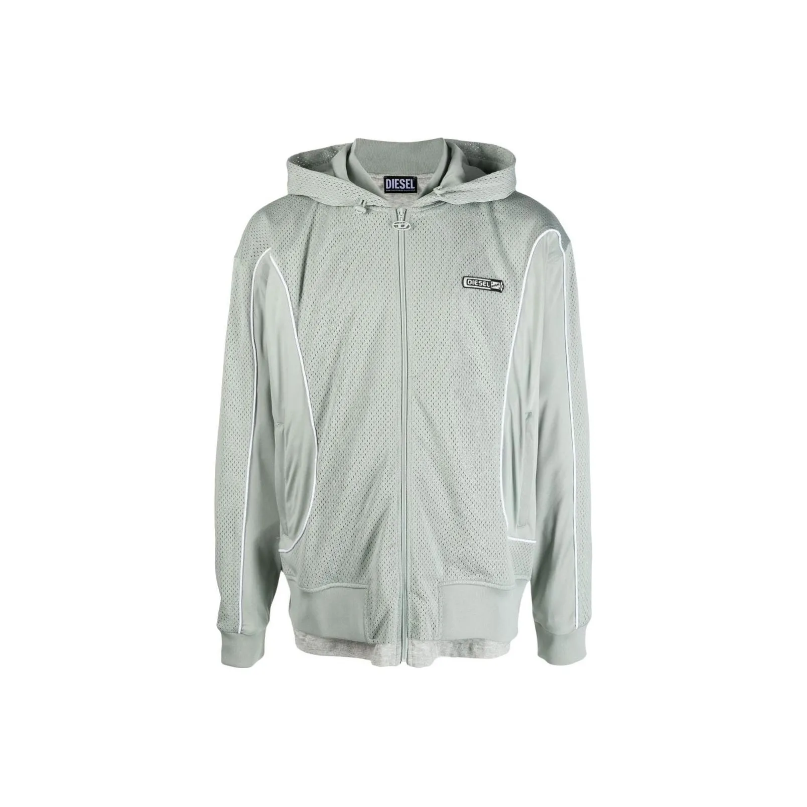 DIESEL Logo patch Zip up Hoodie