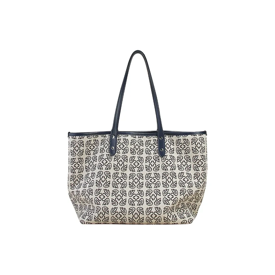 LOSEA Холст Сумка через плечо Большая Женская Темно-синий Экрю