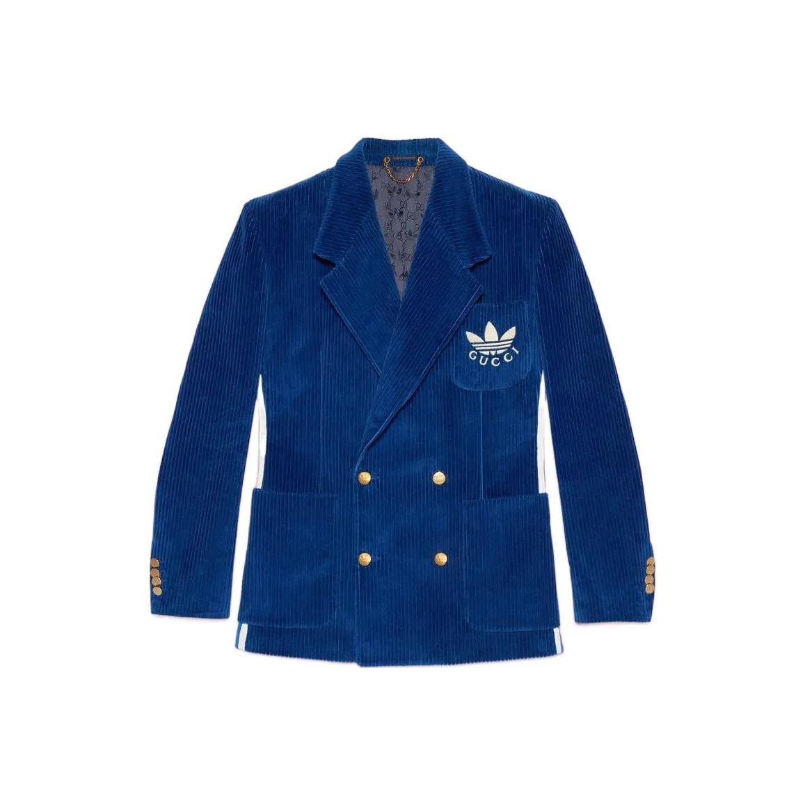 GUCCI x Adidas X Gucci Co branded Series FW22 Business Suits Coats Men's Starry Sky Blue