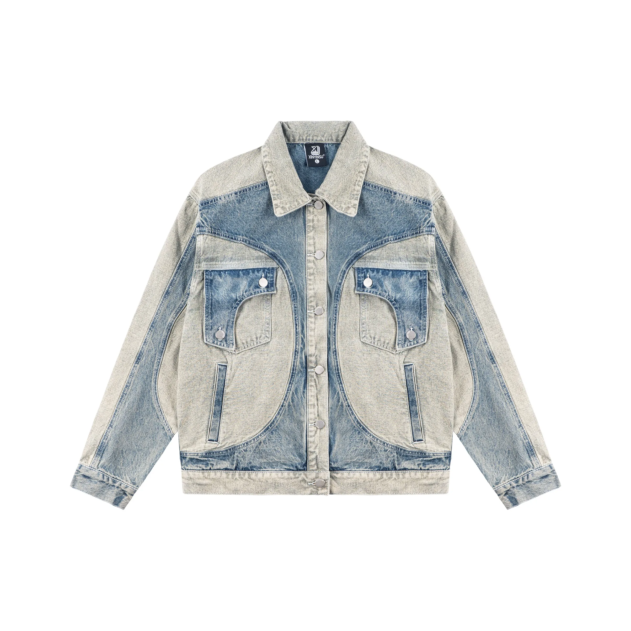 XINYINSU Denim Jacket Unisex Blue