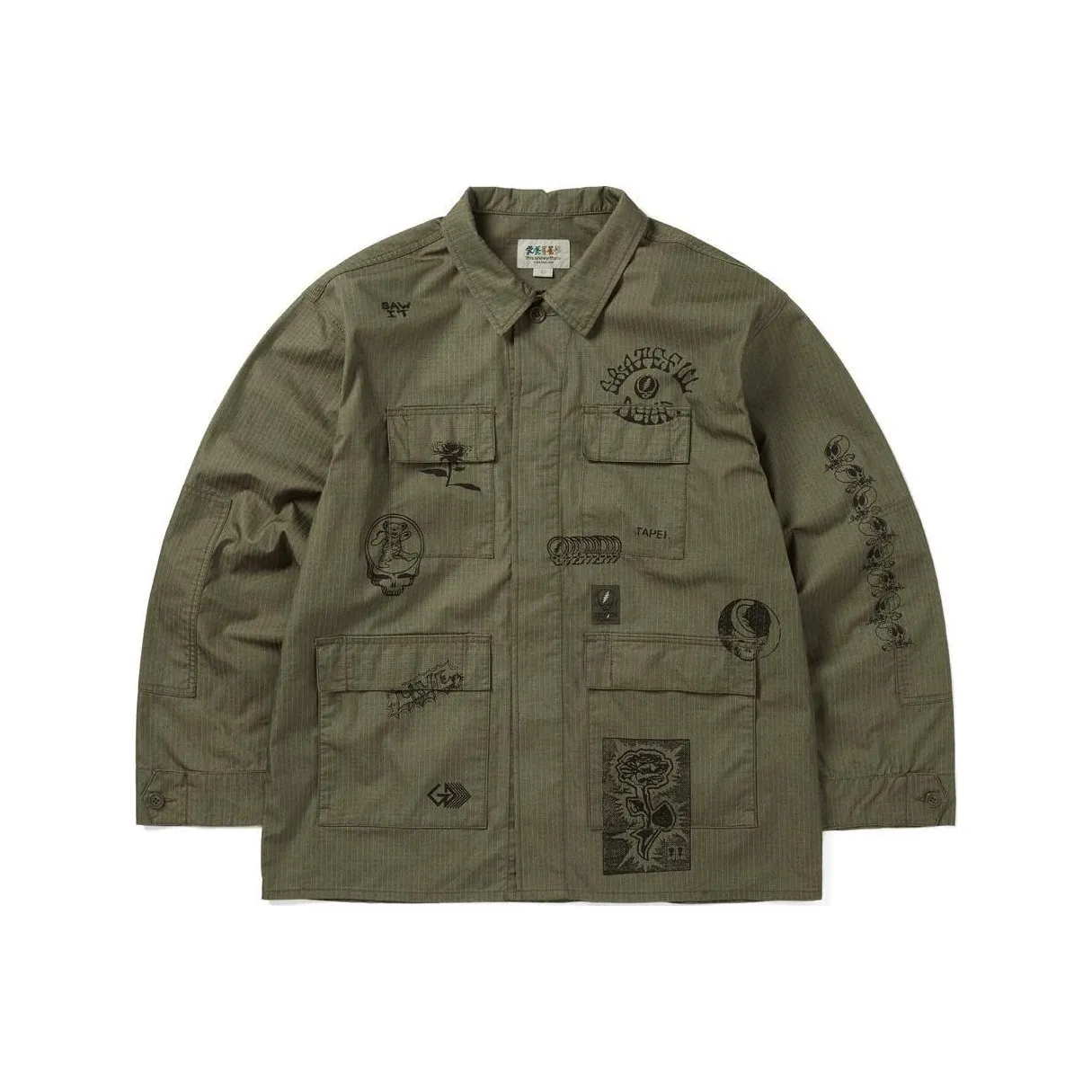 Thisisneverthat X Grateful Dead Jackets Unisex Green