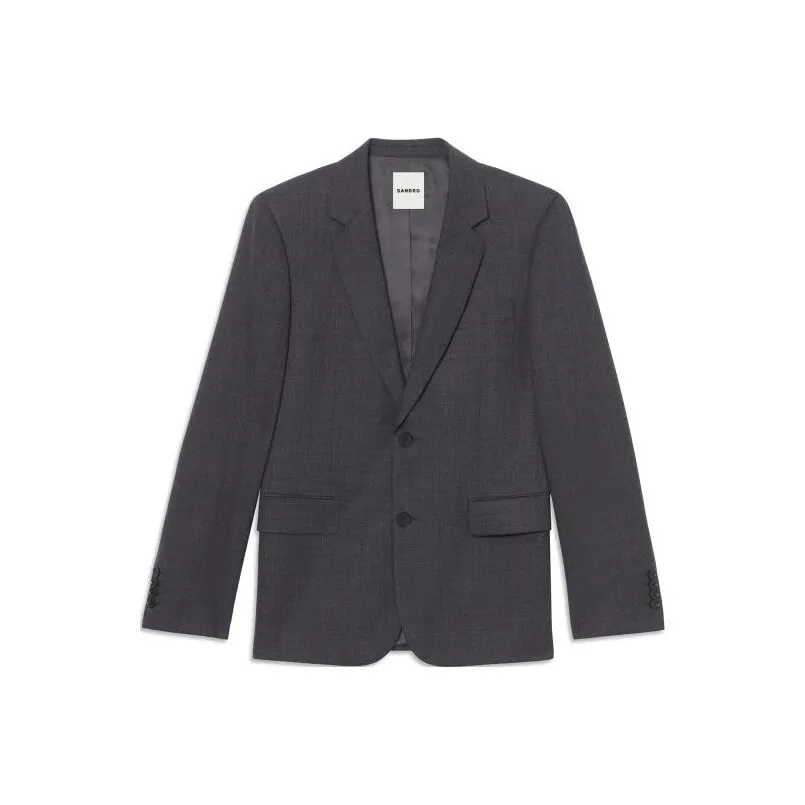 Sandro Single breasted Wool Suit Jacket