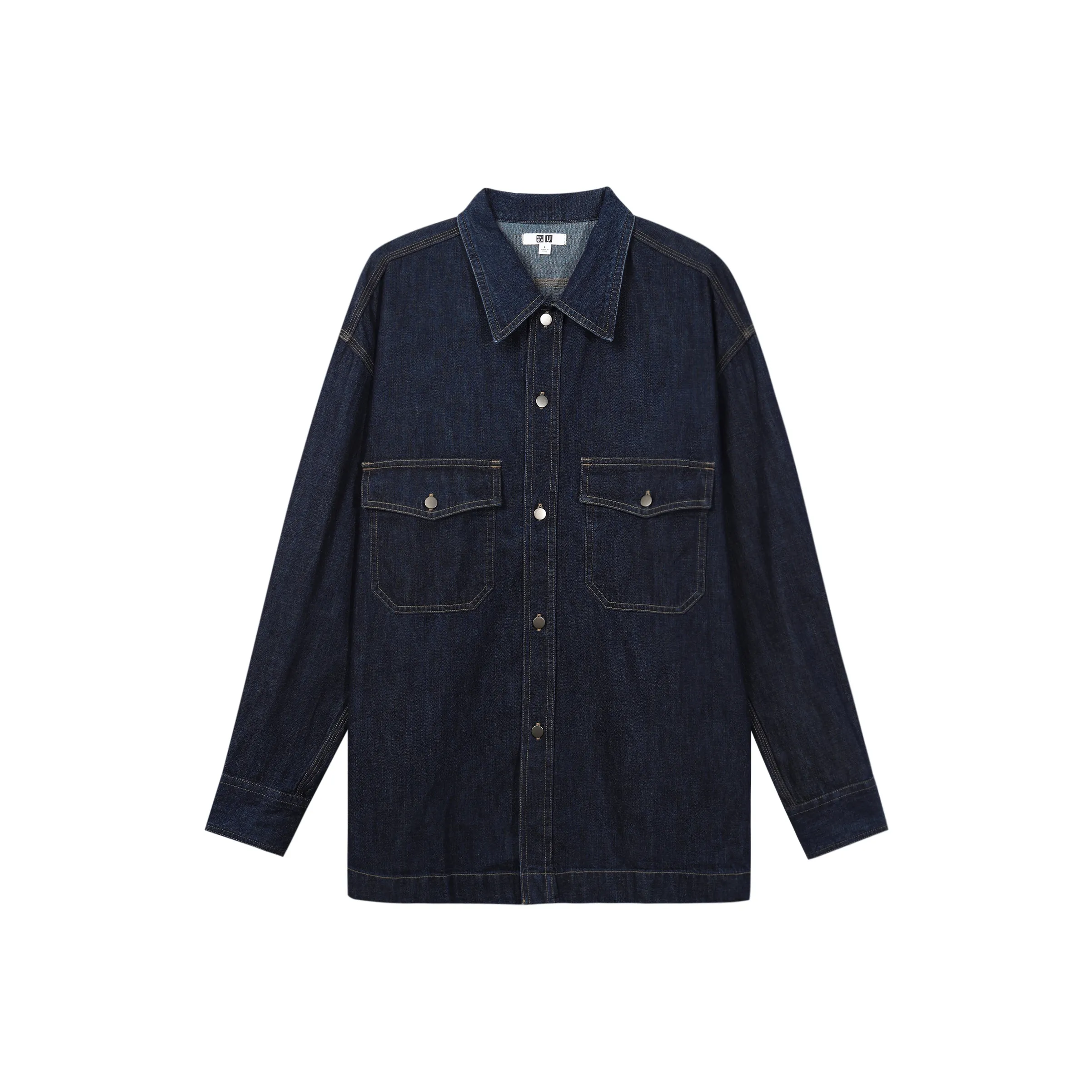 UNIQLO Denim Jacket Unisex Dark Blue UNIQLO Деним Куртка Унисекс Темно-Синий