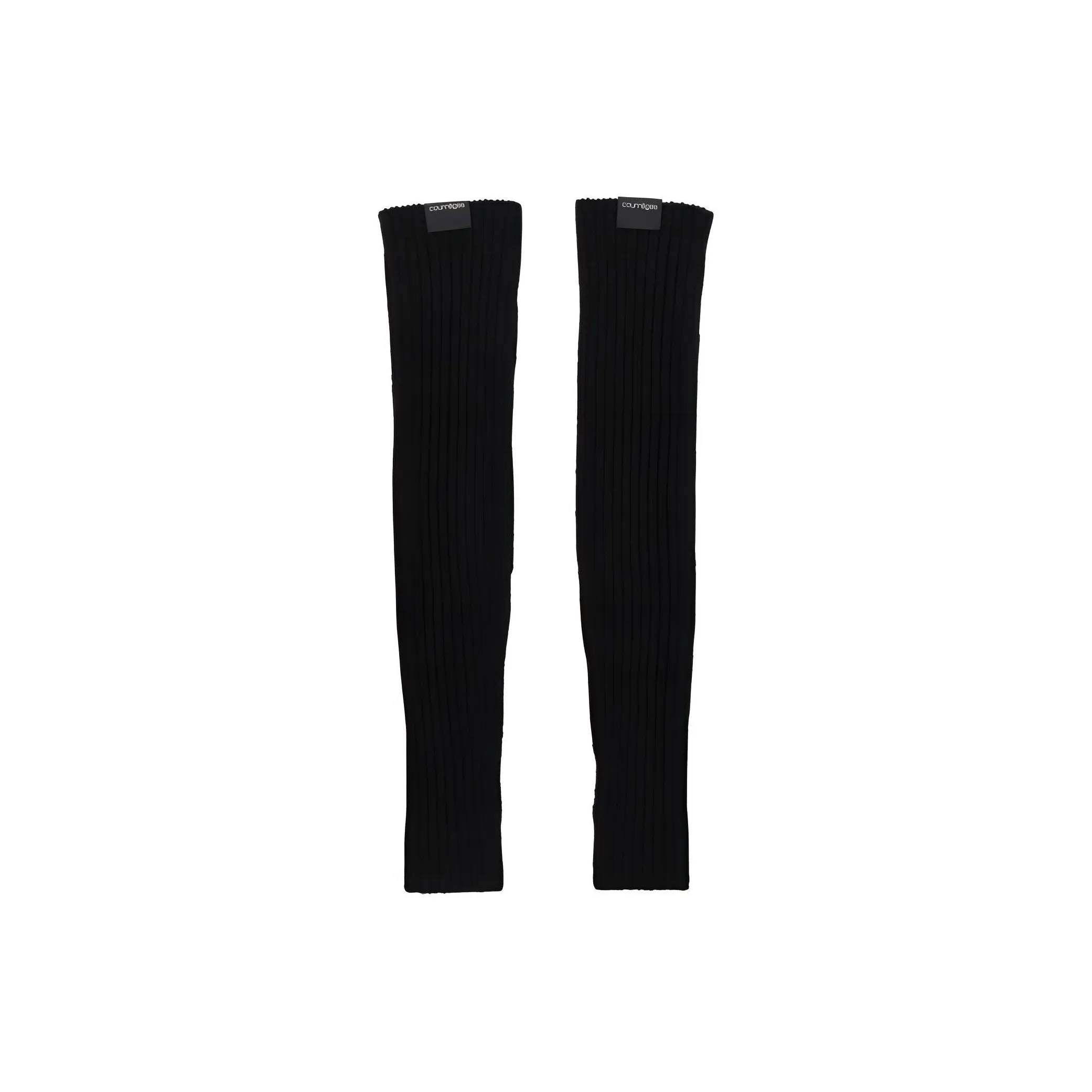 COURREGES Ribbed Long Mittens