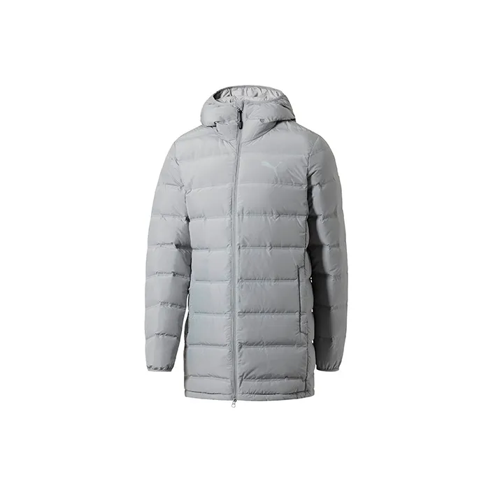 PUMA Silver Gray Men's Down Jackets PUMA Серебряный Серый Мужской Пуховик