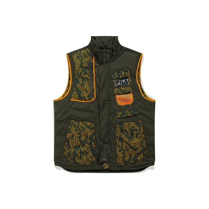 White Mountaineering X FILA FUSION FILAXWHITE MOUNTAINEERING Vests Men Intense Jasper