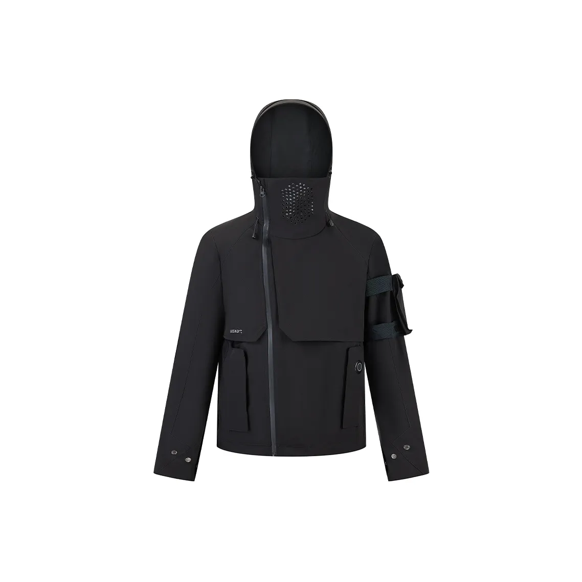 WESMART Windbreaker Jackets Unisex Black