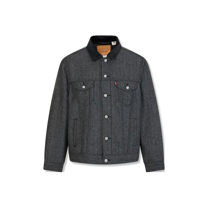 Levis Темно-серый Мужской Джинсовый Куртки