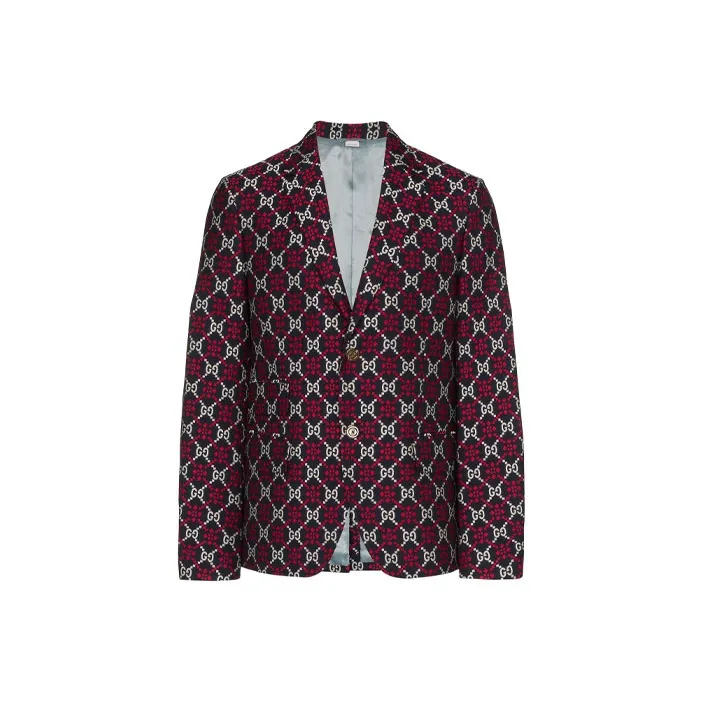 GUCCI Business Suit Coat Men's Red Gray
