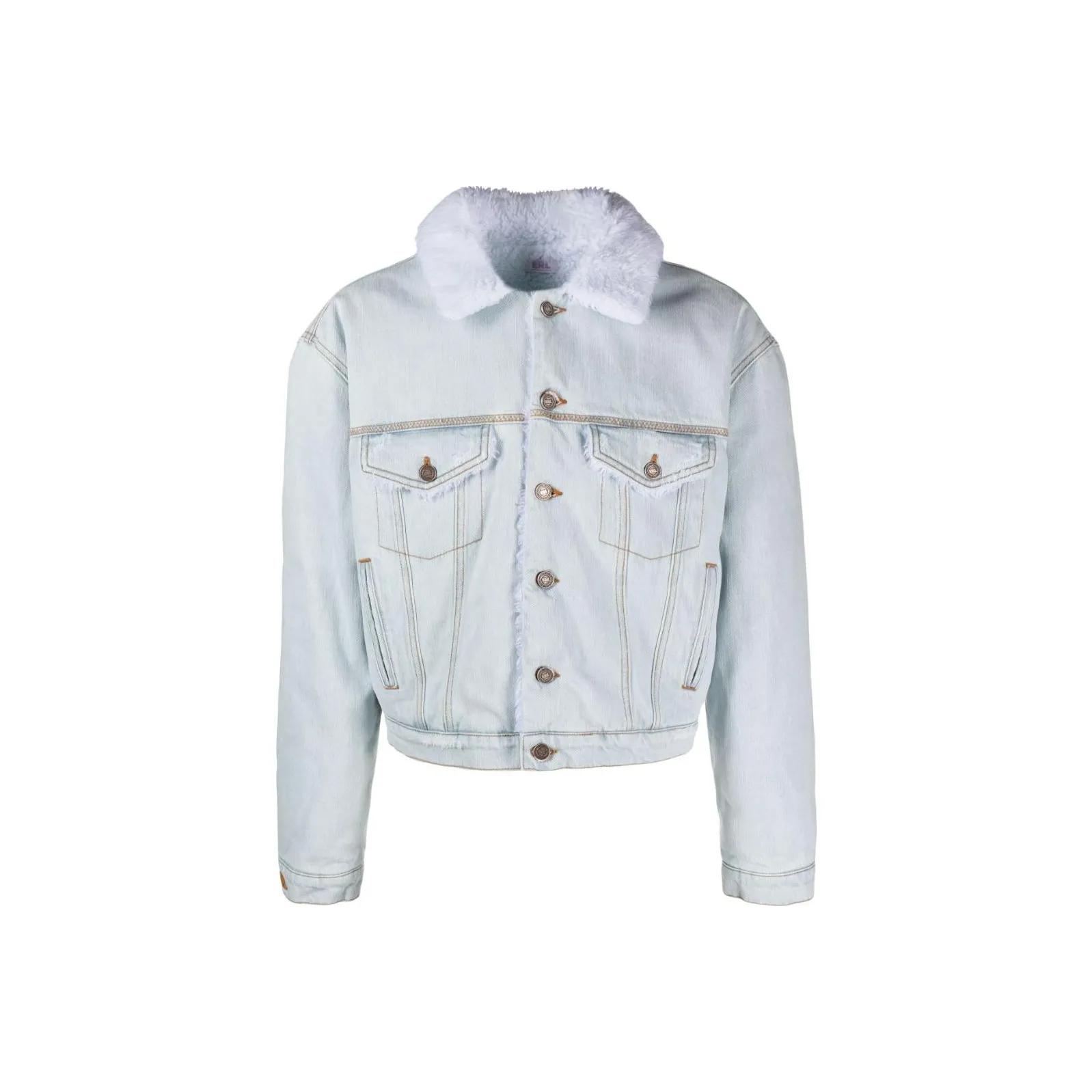 ERL Faux fur Collar Denim Jacket