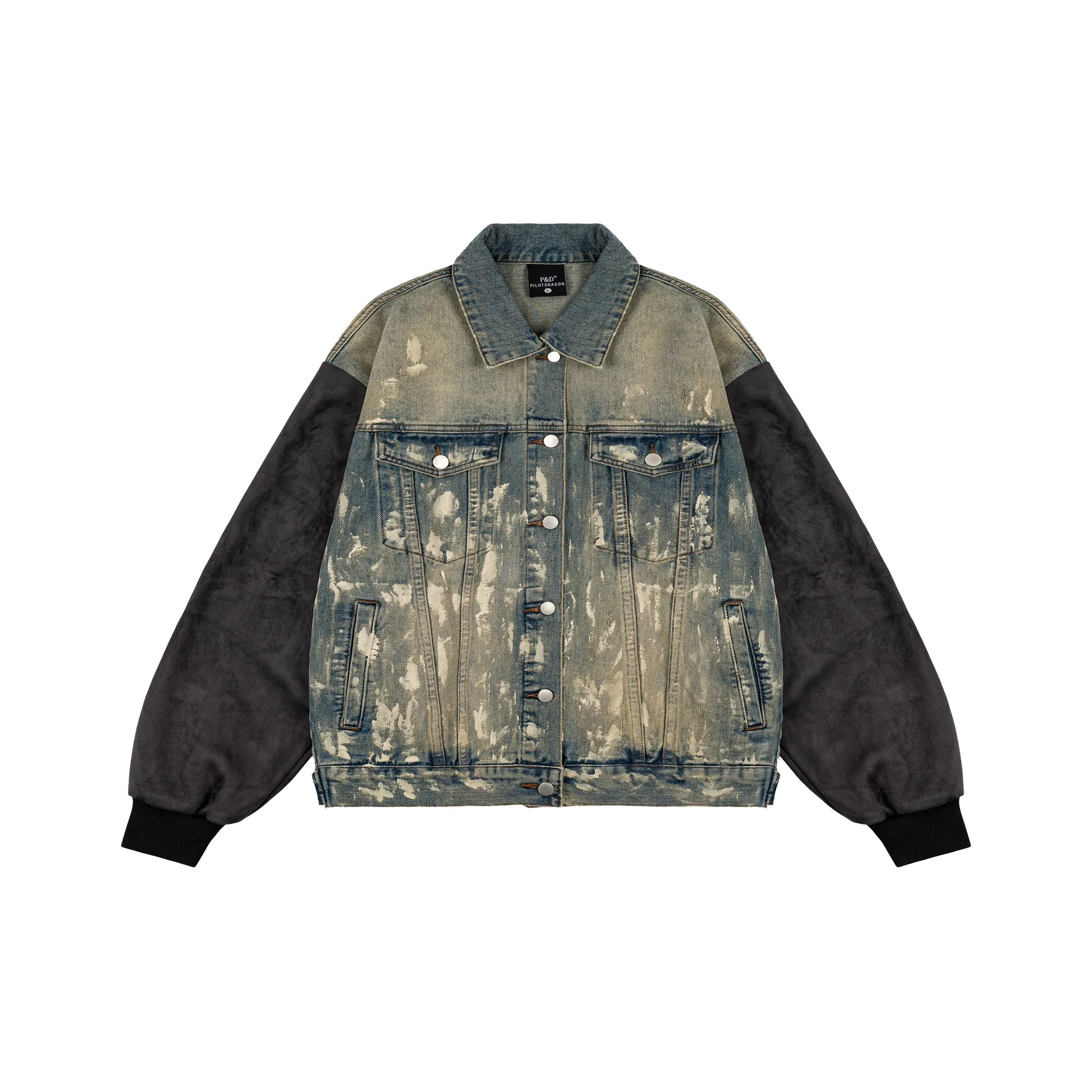 PILOTDRAGON Denim Jackets Men Blue
