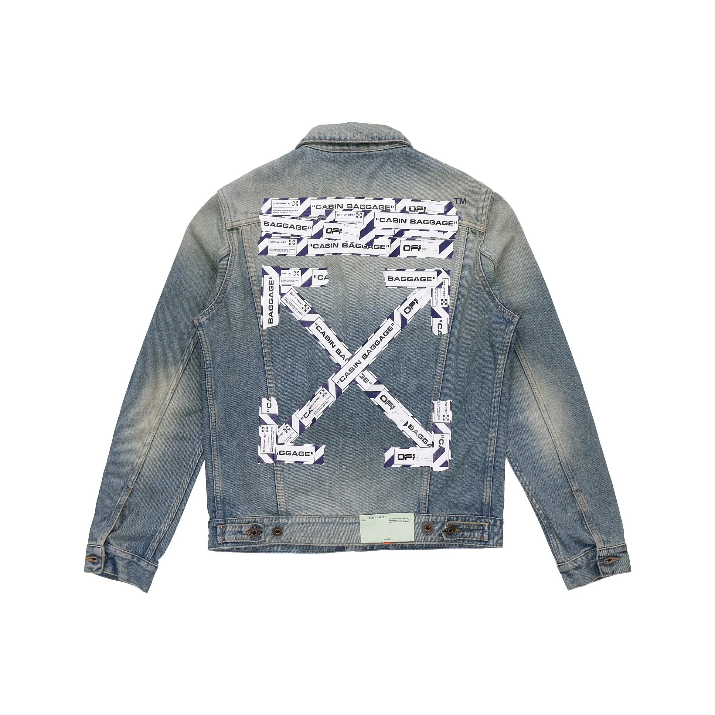 OFF WHITE Airport Tape Denim Jacket