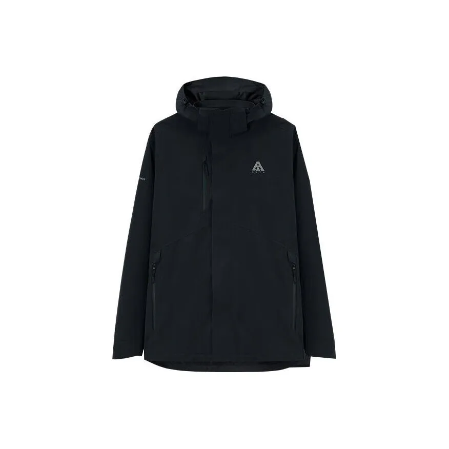 Anta Waterproof And Windproof Windbreaker Jacket Men's Basic Black