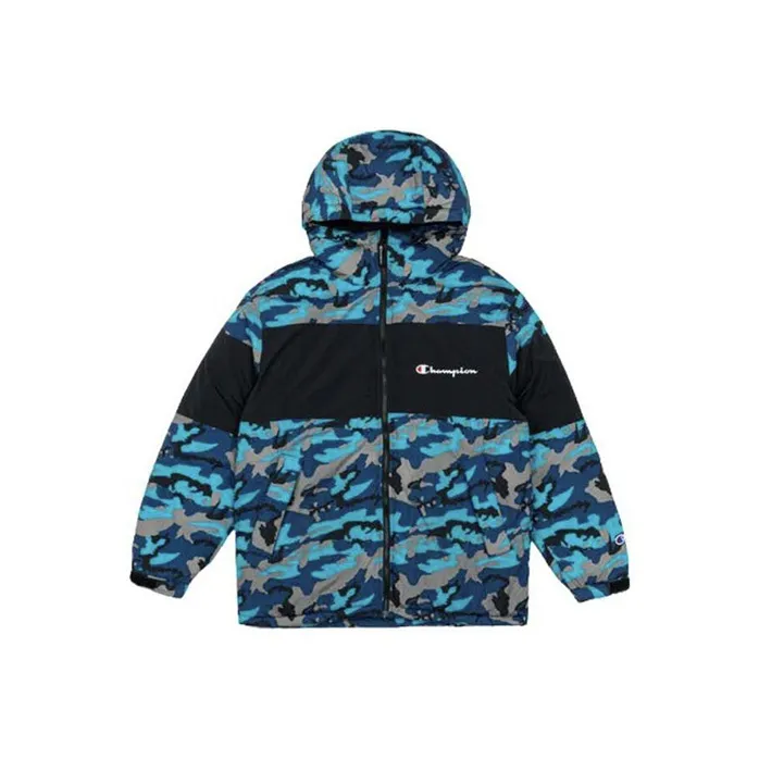 Champion Синий Многоцветный Мужской Пуховик