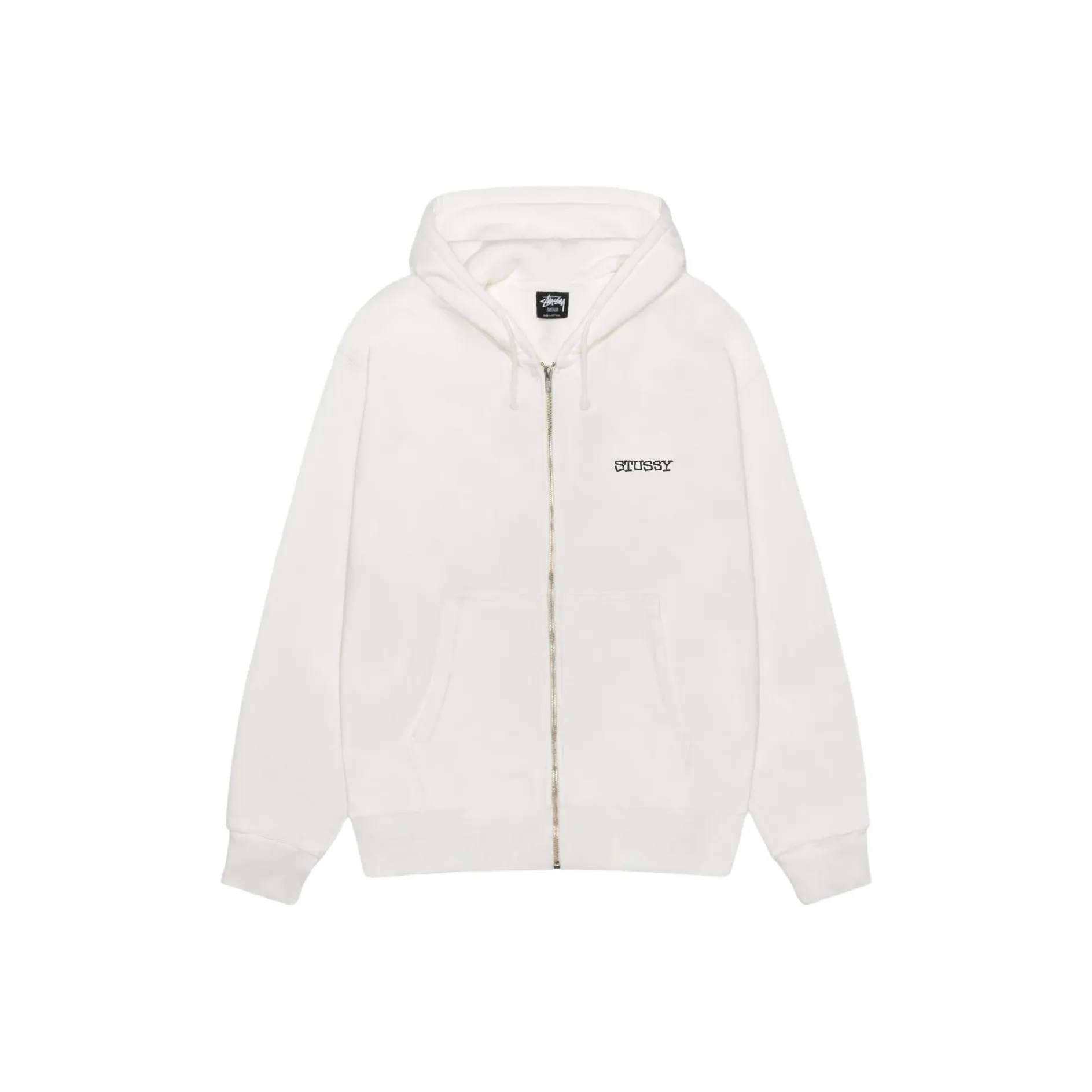 Stussy SS25 Jumbo ZIP Толстовка ПИГМЕНТ Окрашенный Толстовка Унисекс