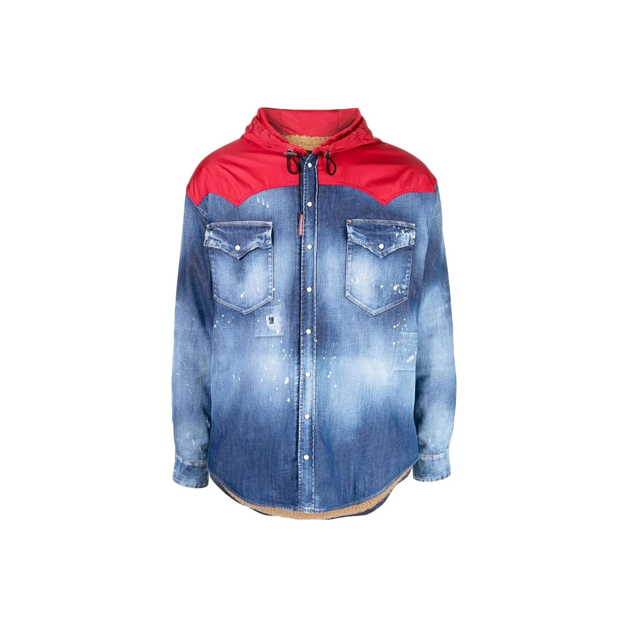 DSQUARED2 Hooded Hybrid Denim Jacket