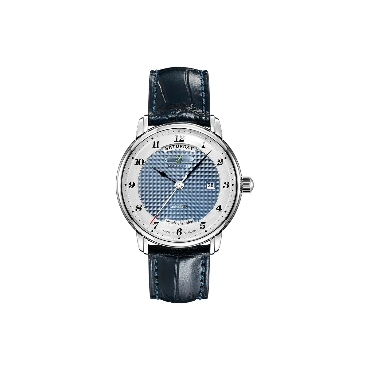 ZEPPELIN Friedrichshafen Collection Automatic Mechanical Movement Men's Watches Watch 40 Blue Dial Cow Leather Strap
