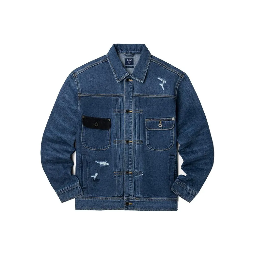 Lee совместный бренд модель Синий Мужской Джинсовые куртки