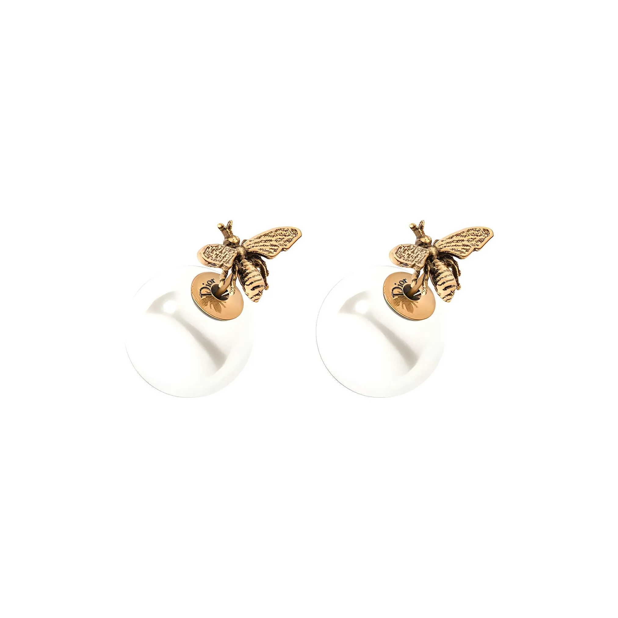 DIOR Stud Earrings Women's White