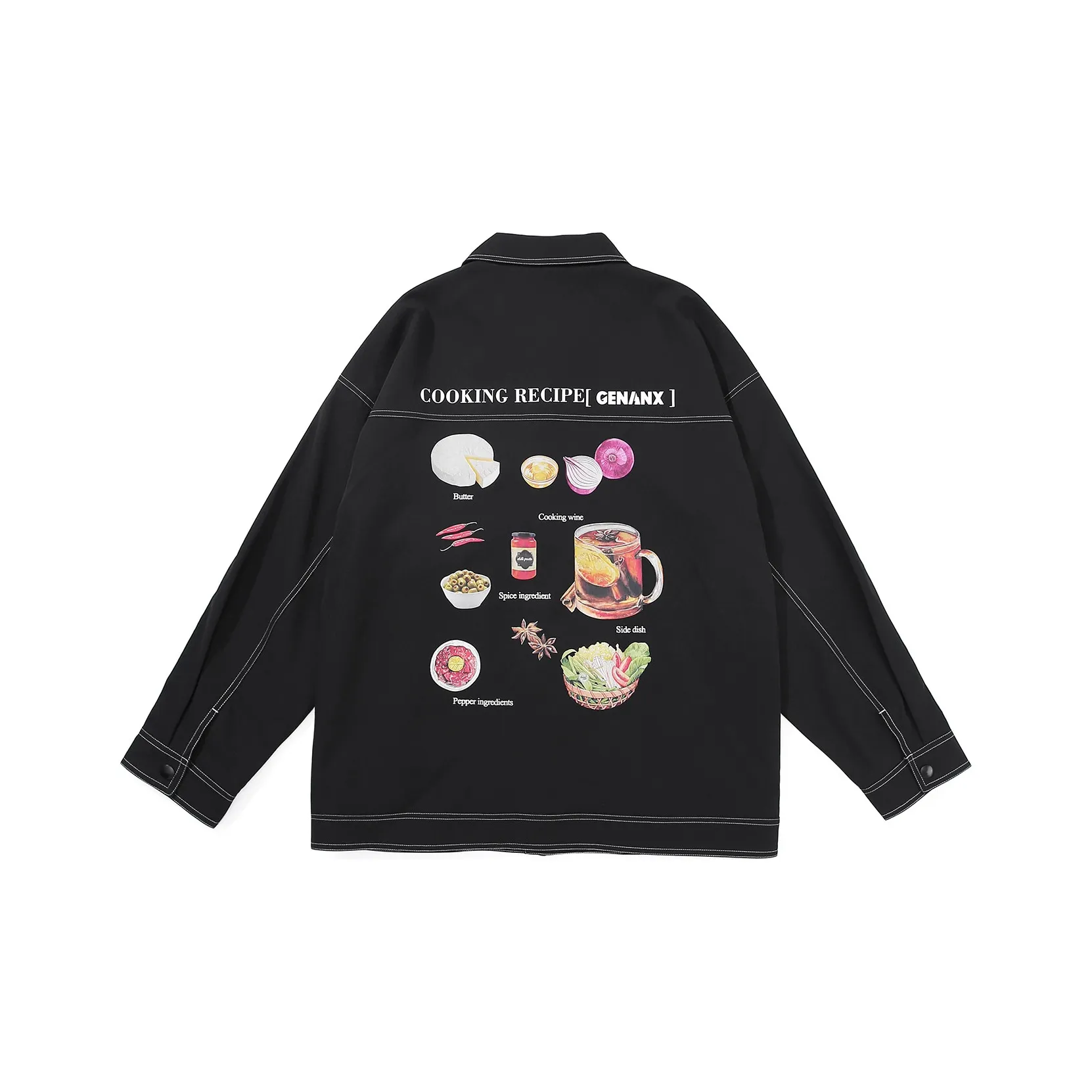 GENANX Черная унисекс куртка