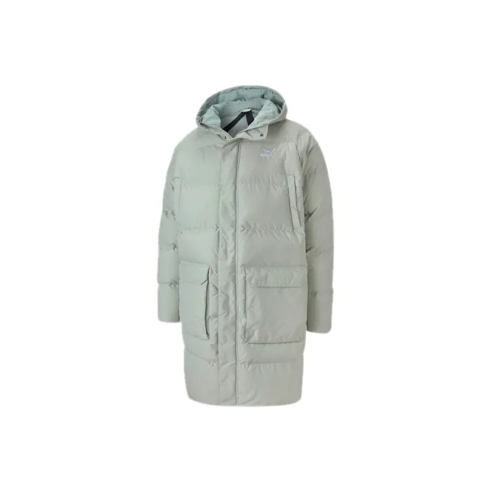 PUMA Пуховик Зимний Мужской Серый Зеленый