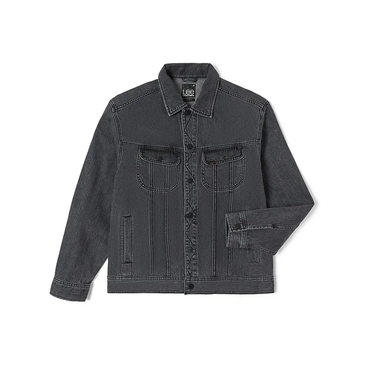 Lee SS23 Denim Jacket Spring Fall Men's Dark Gray Ли SS23 Деним Куртка Весенний Осенний Мужской Темно-Серый