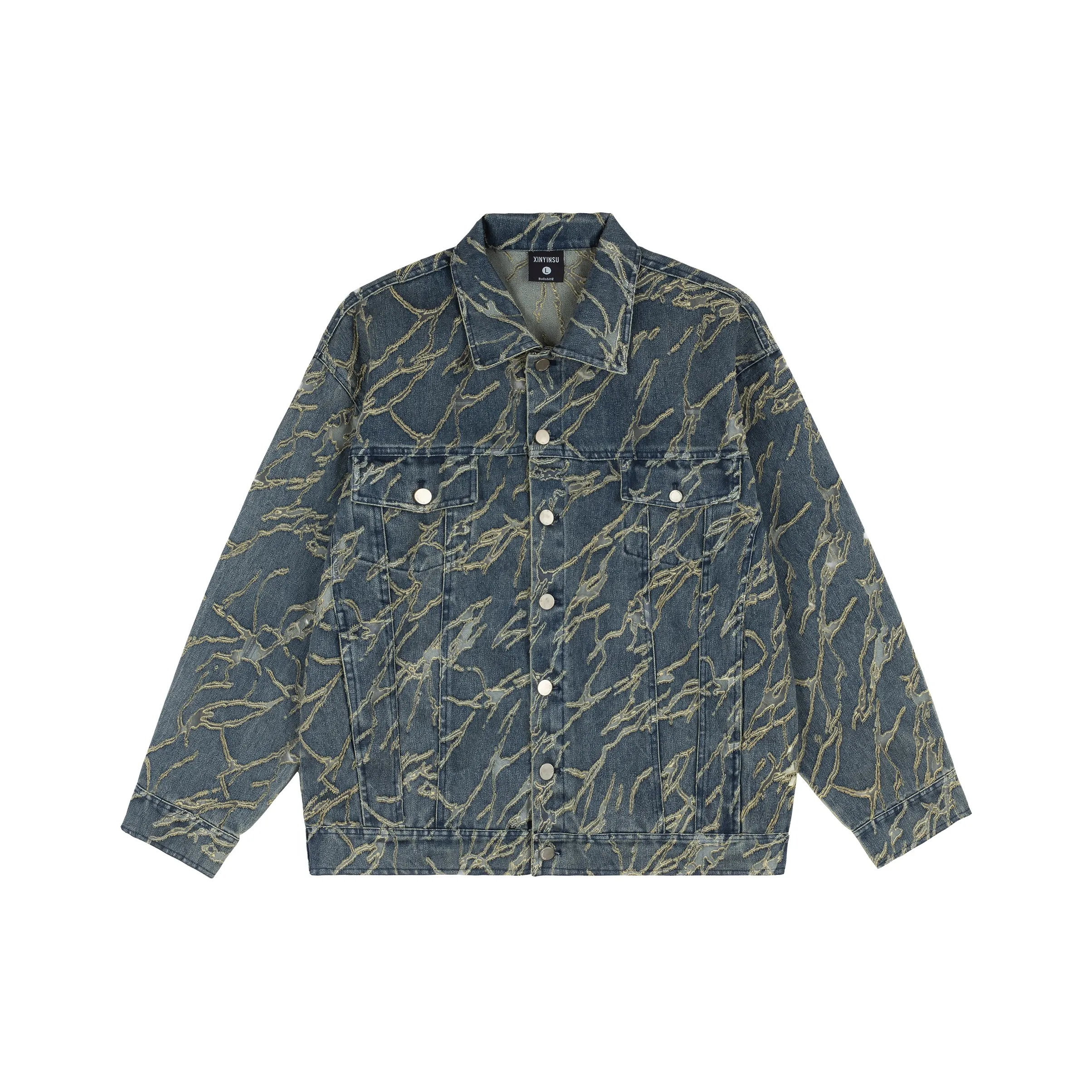 XINYINSU Denim Jacket Unisex Blue XINYINSU Деним Куртка Унисекс Синий