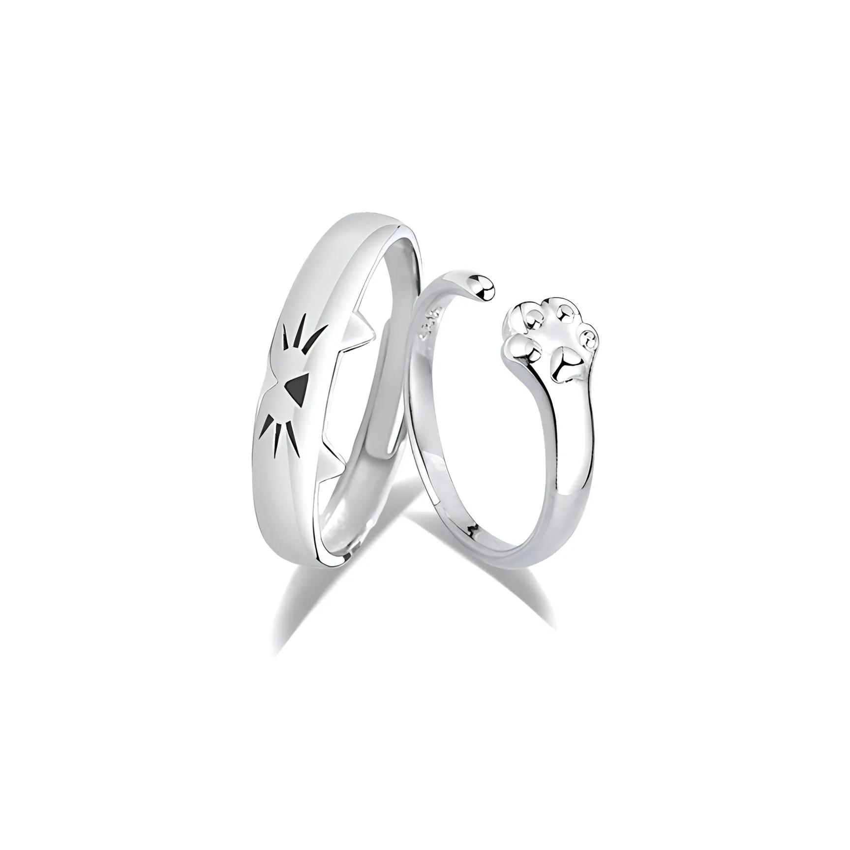 GIFU Сплав Кольца Мультяшная Кошачья лапа Пара Кольцо Унисекс