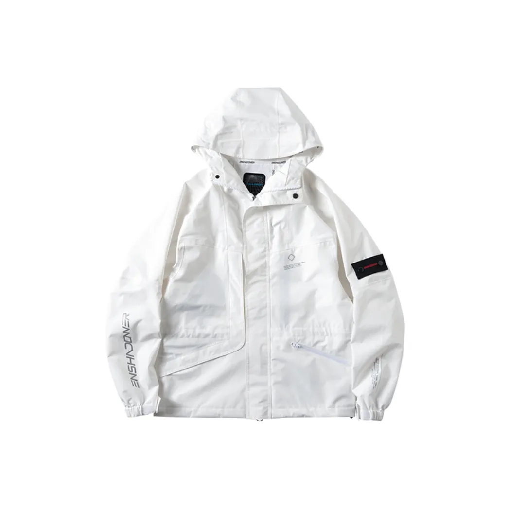 ENSHADOWER Водонепроницаемый и Ветрозащитный Ветровка Мужской Белый