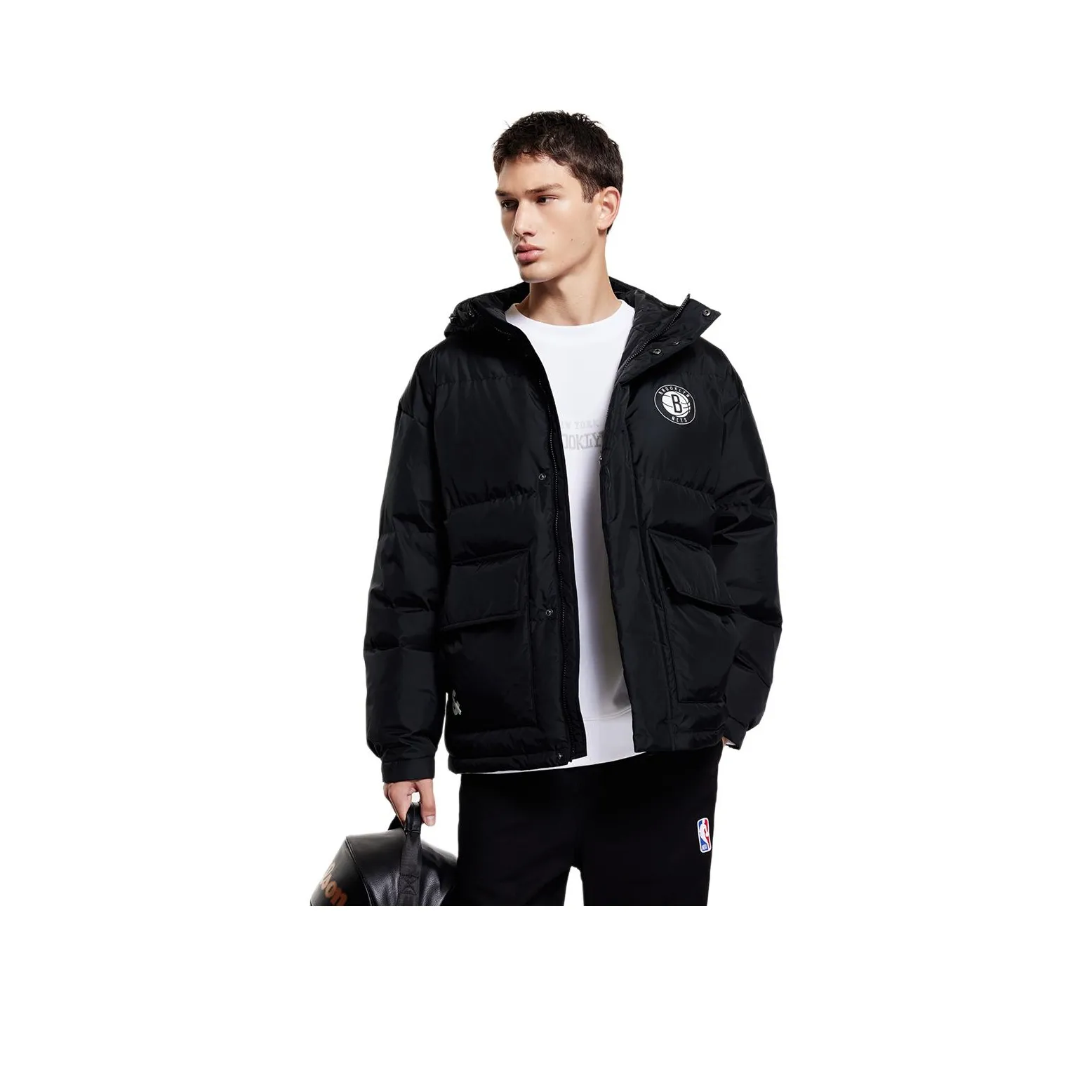 JACK JONES· X NBA Down Jacket Winter Unisex Black