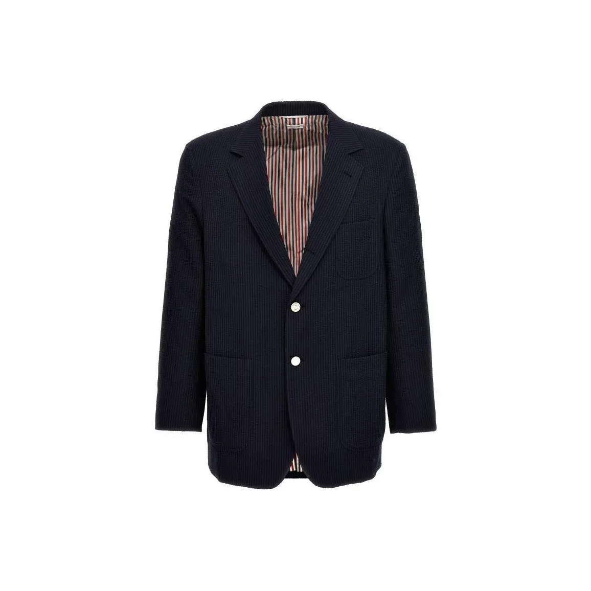 THOM BROWNE Single Breasted Seersucker Blazer