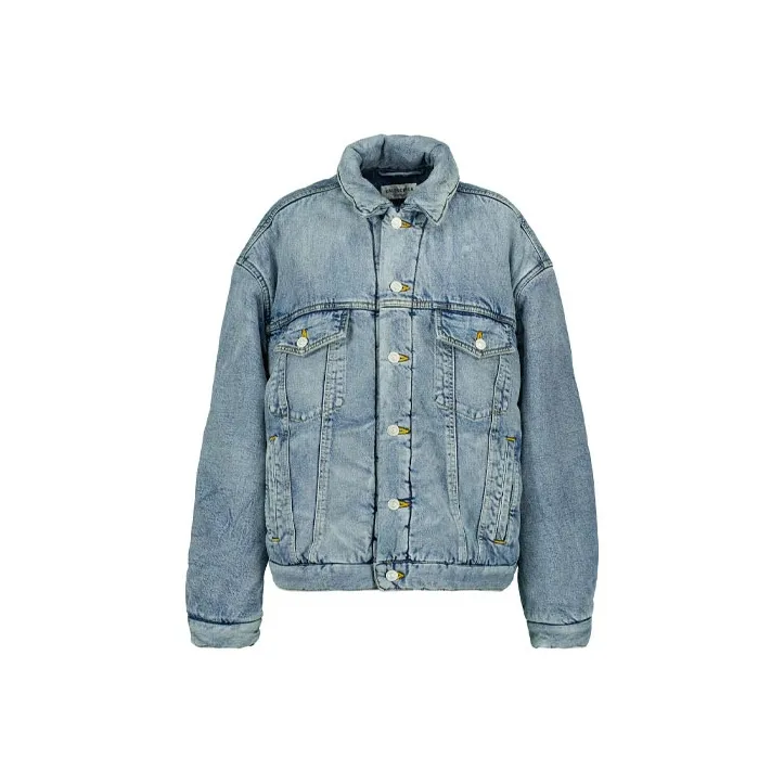 Balenciaga Padded Denim Jacket In Indigo