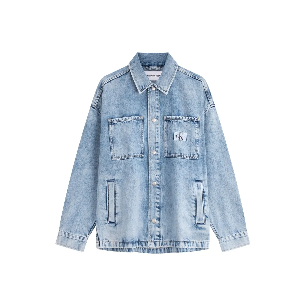 CALVIN KLEIN Jacket Men's Denim Light Blue