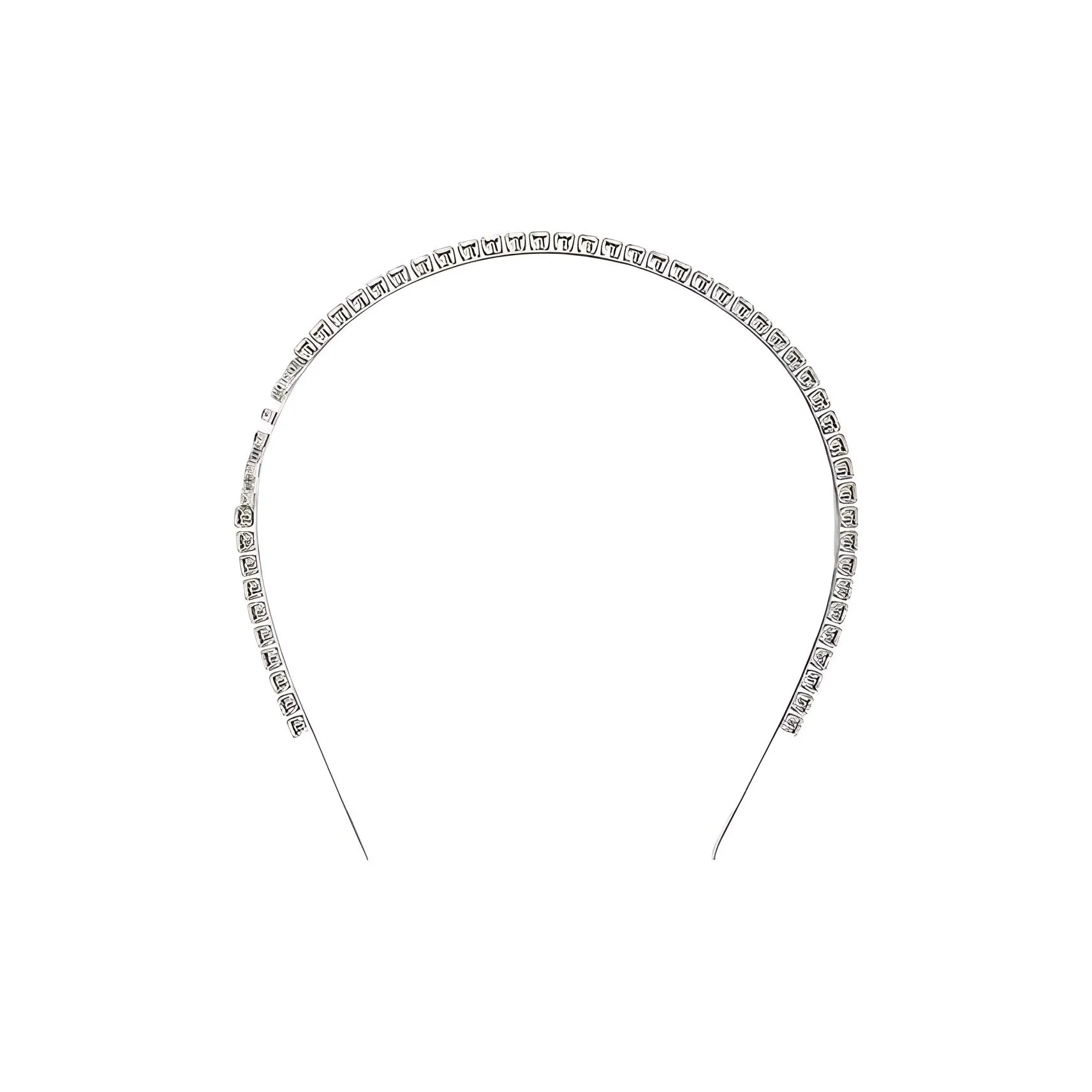 MIU MIU Crystal Headbands Women's Silver