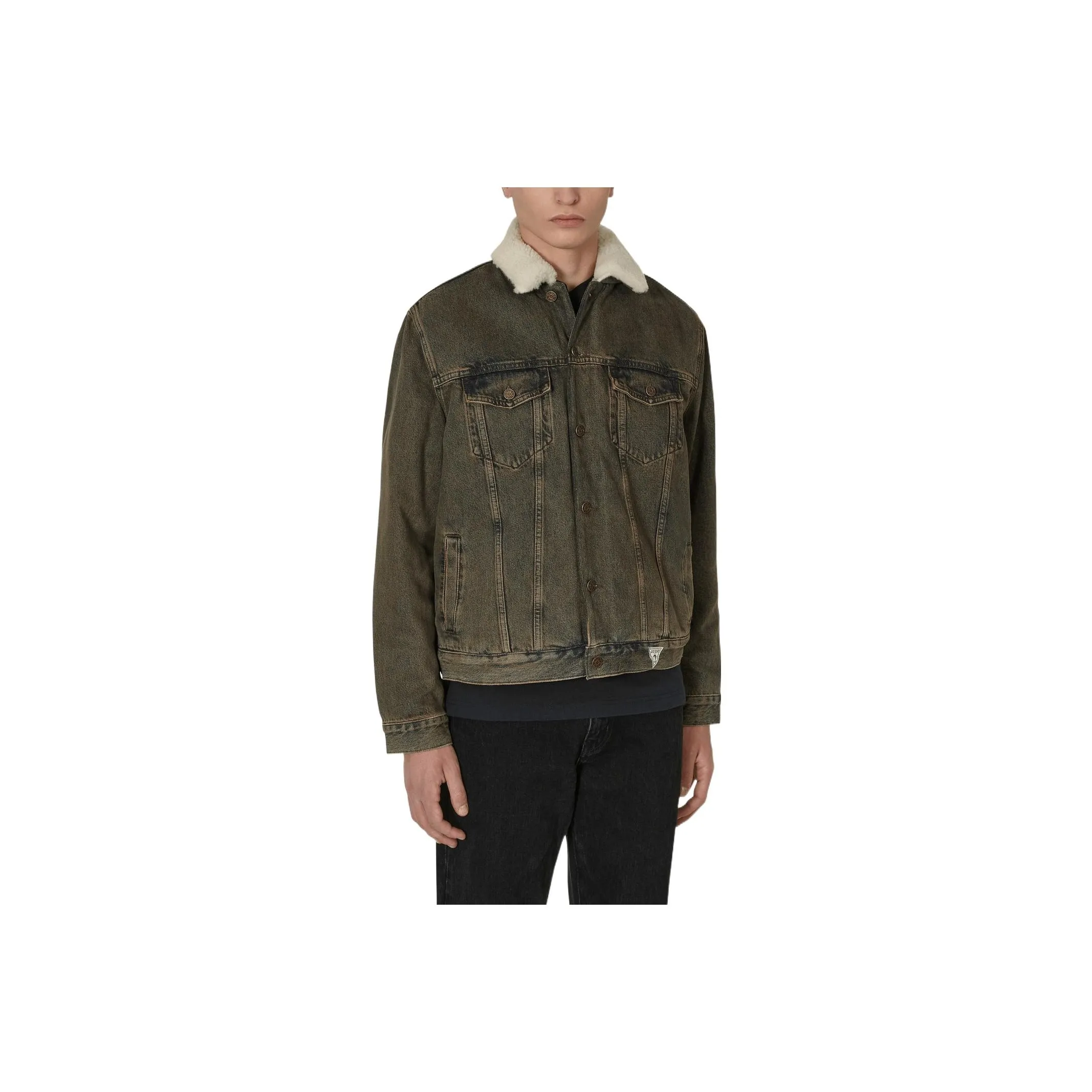 GUESS Denim Jackets Men's Gray
