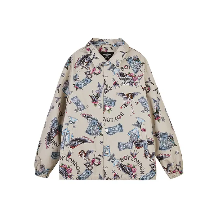 Boy London Хлопковый пуховик Зимний Унисекс Экрю