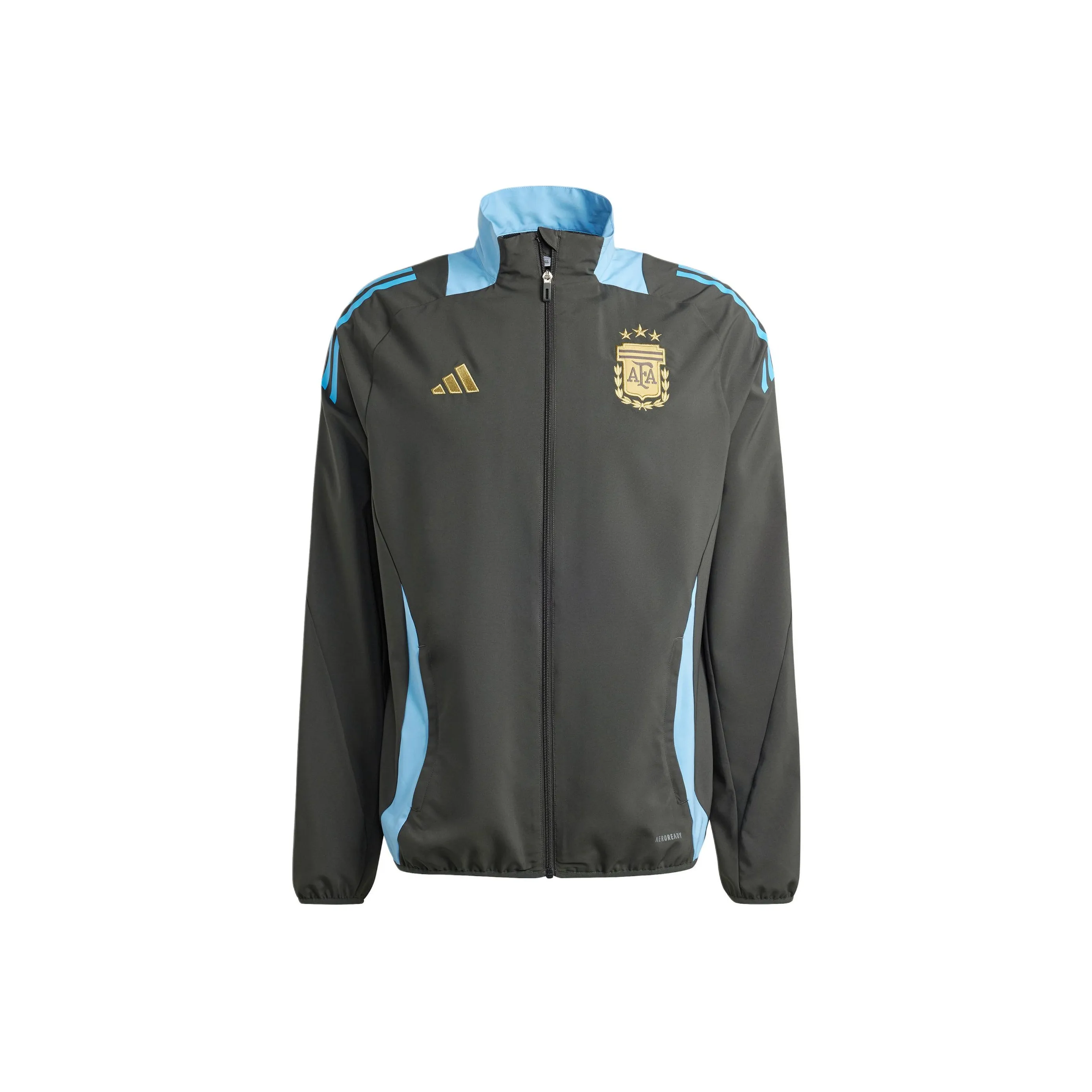 Adidas Tiro 24 ARGENTINA COMPETITION PRESENTATION Retro Sports Stand Collar Jackets Men's Carbon Black