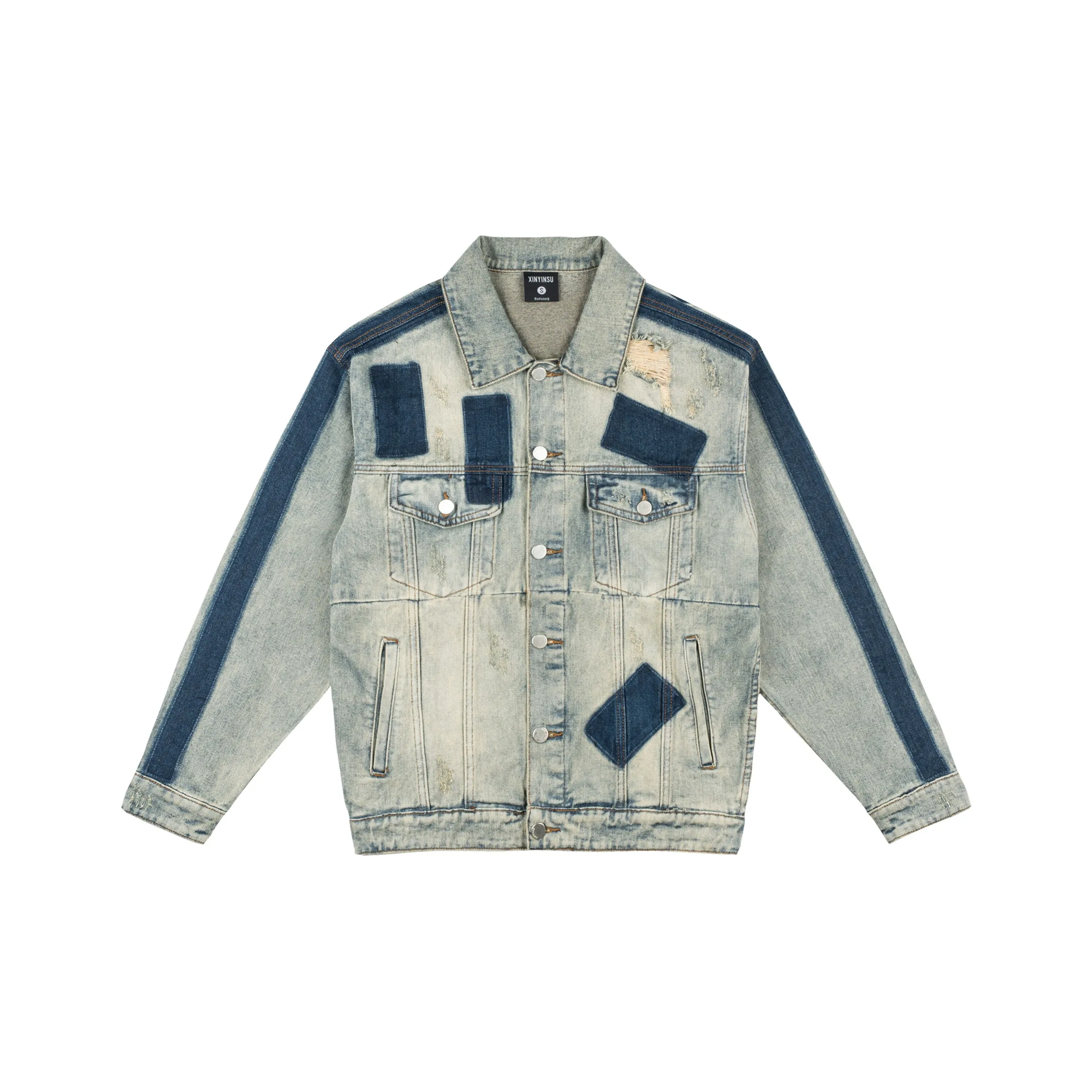XINYINSU Denim Jacket Spring And Autumn Unisex