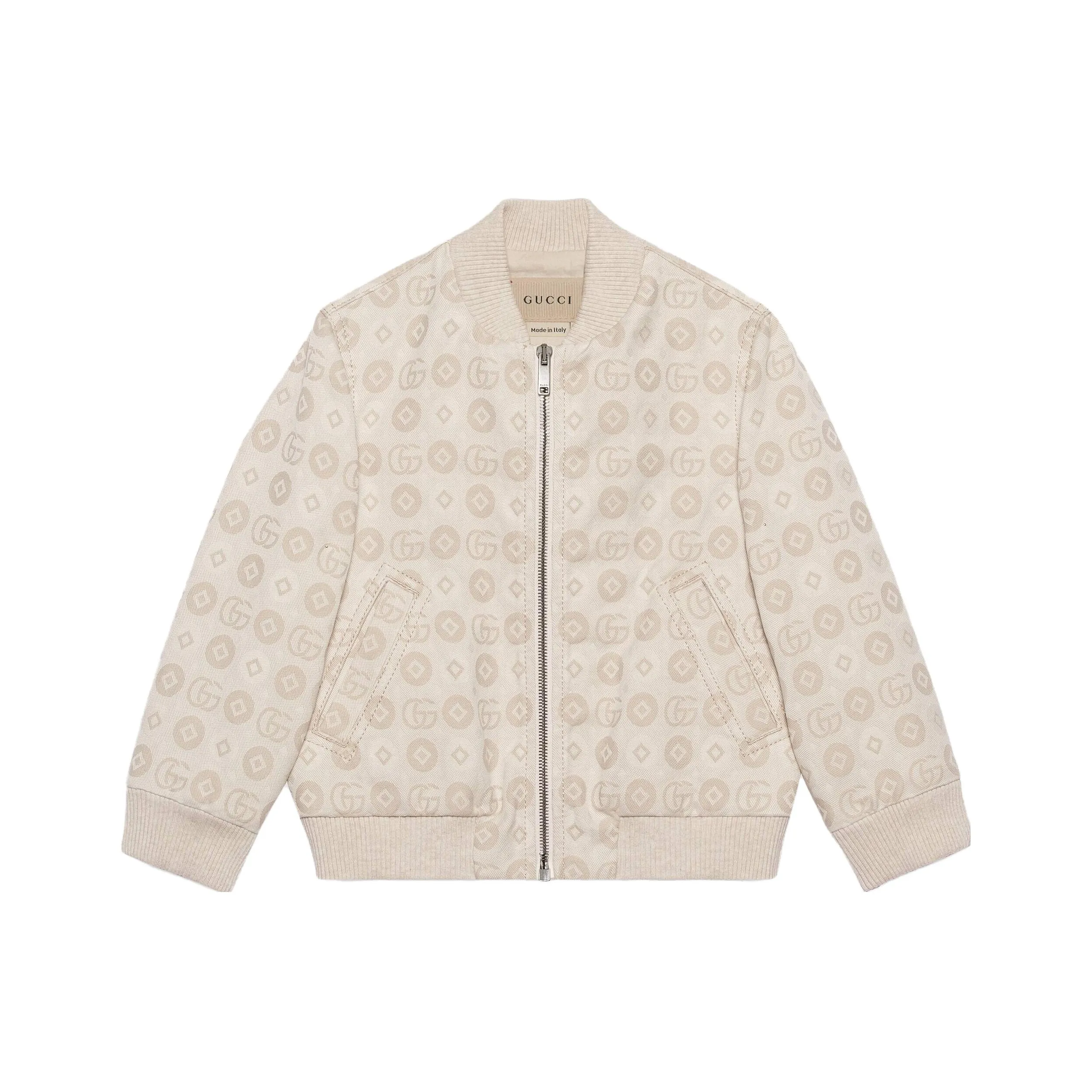 GUCCI Kids Zip Up Long Sleeved Bomber Jacket