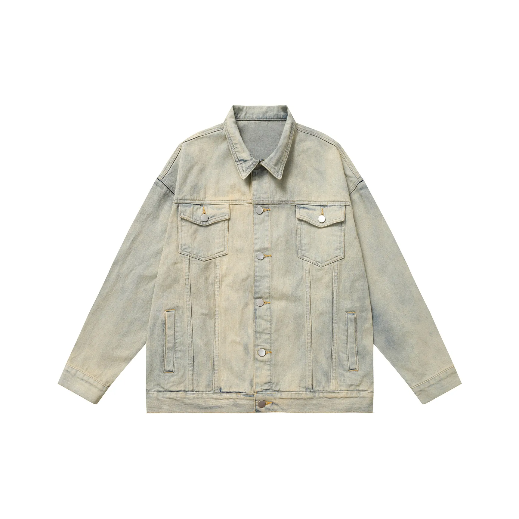 FEAROM Denim Jacket Unisex Yellow Mud