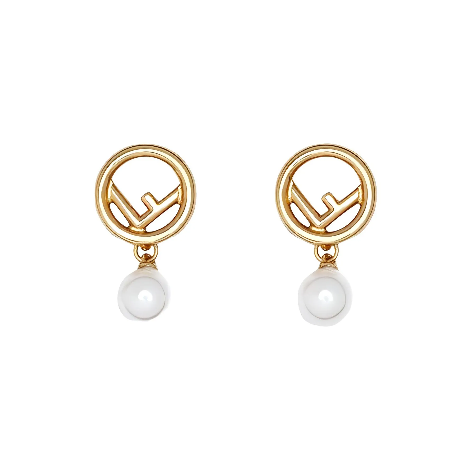 FENDI Earrings Women's Gold