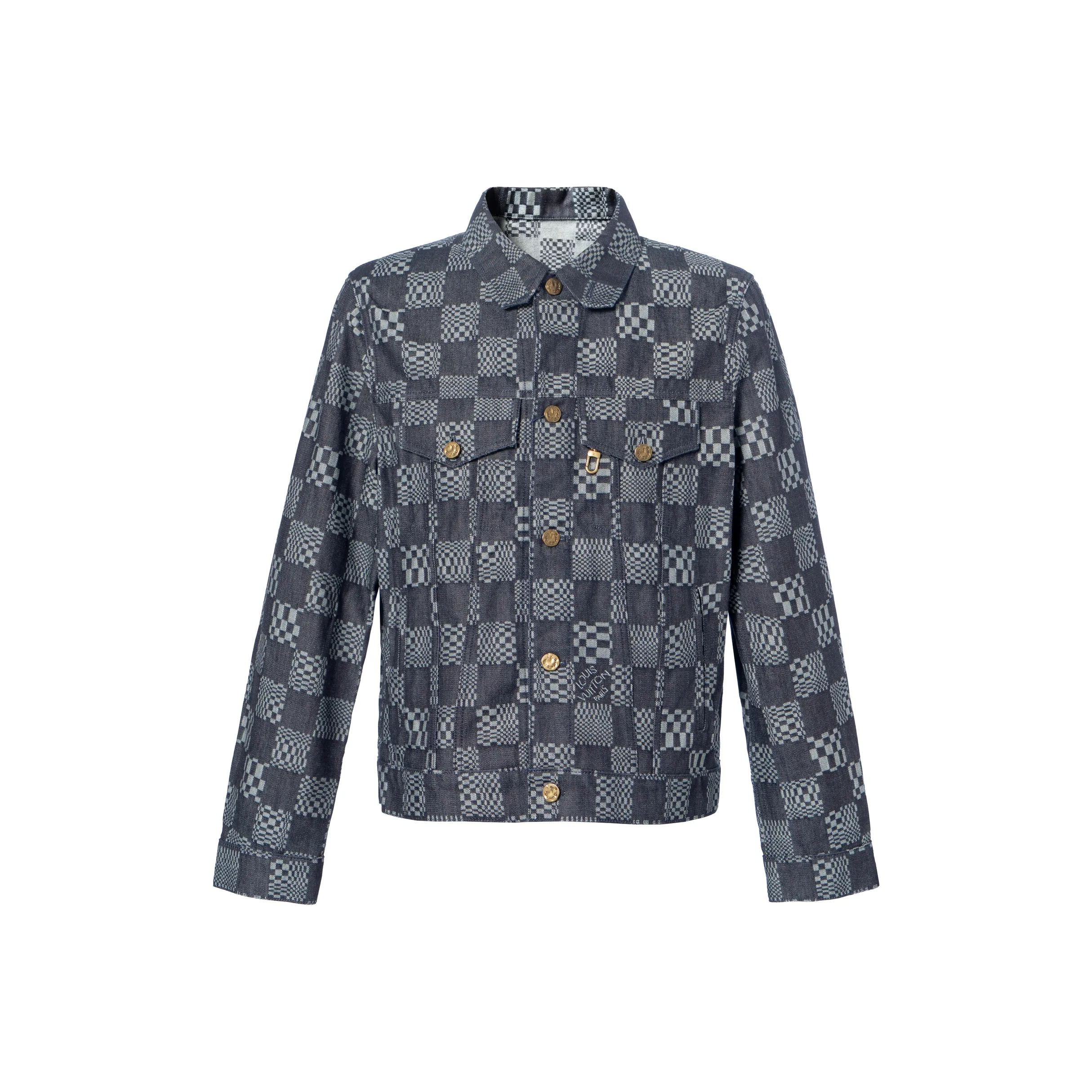 LOUIS VUITTON Distorted Damier Denim Jacket