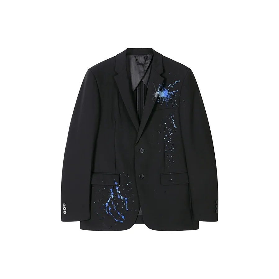 DAVID NAMAN Черный Мужской Деловой Костюм