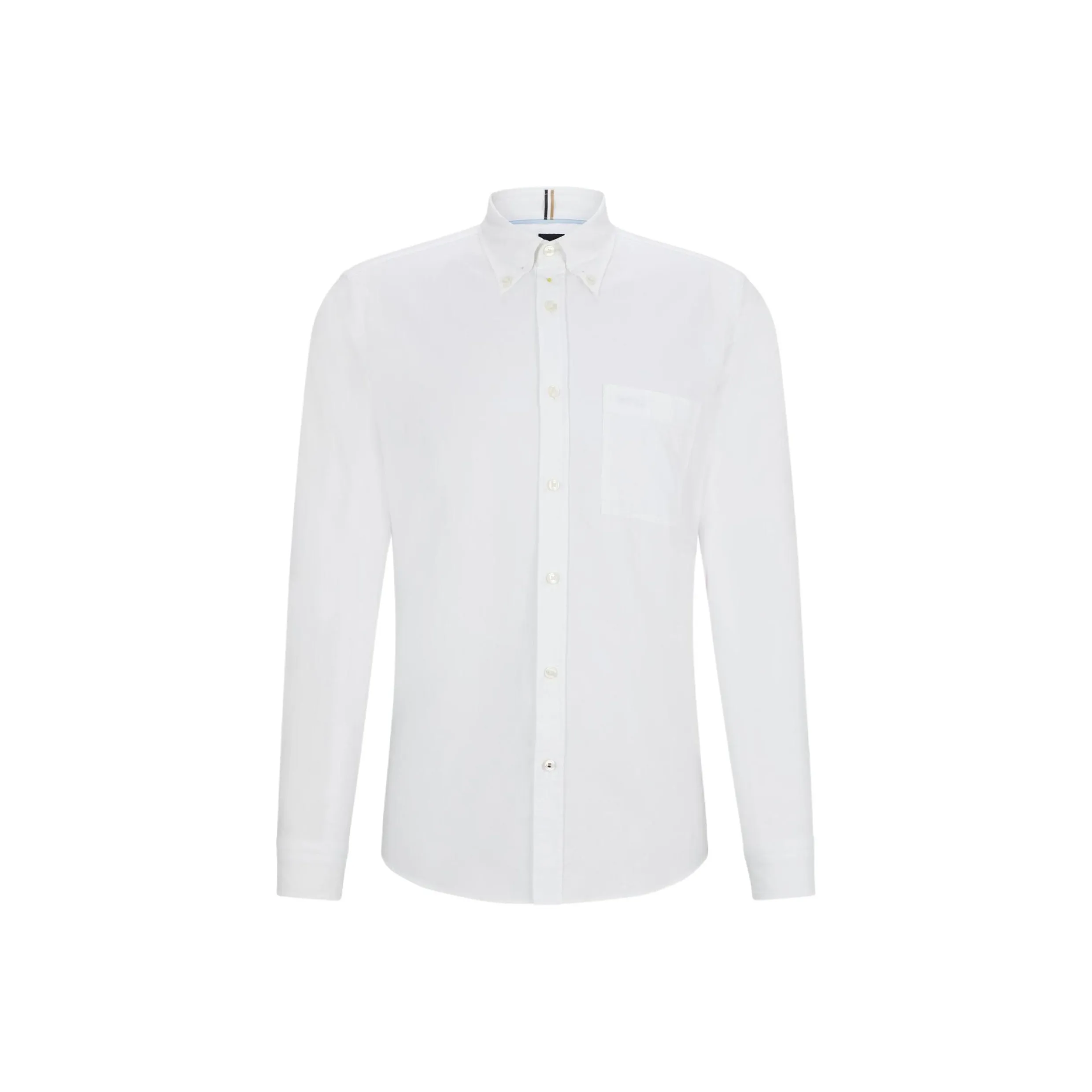 HUGO BOSS Button Down Slim Fit Shirt In Oxford Cotton Shirt Men's White