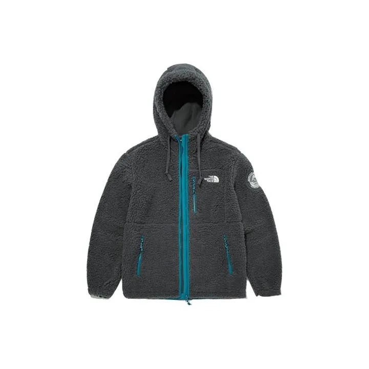 THE NORTH FACE Play Green Fleece Hoodie Charcoal Grey Unisex Korea Version