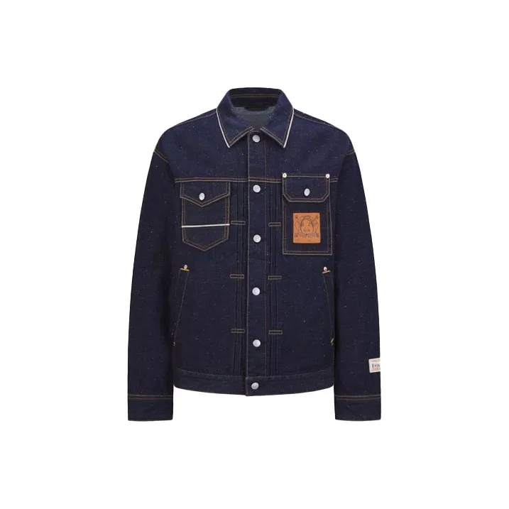 EVISU Denim Jacket Men's Dark Blue