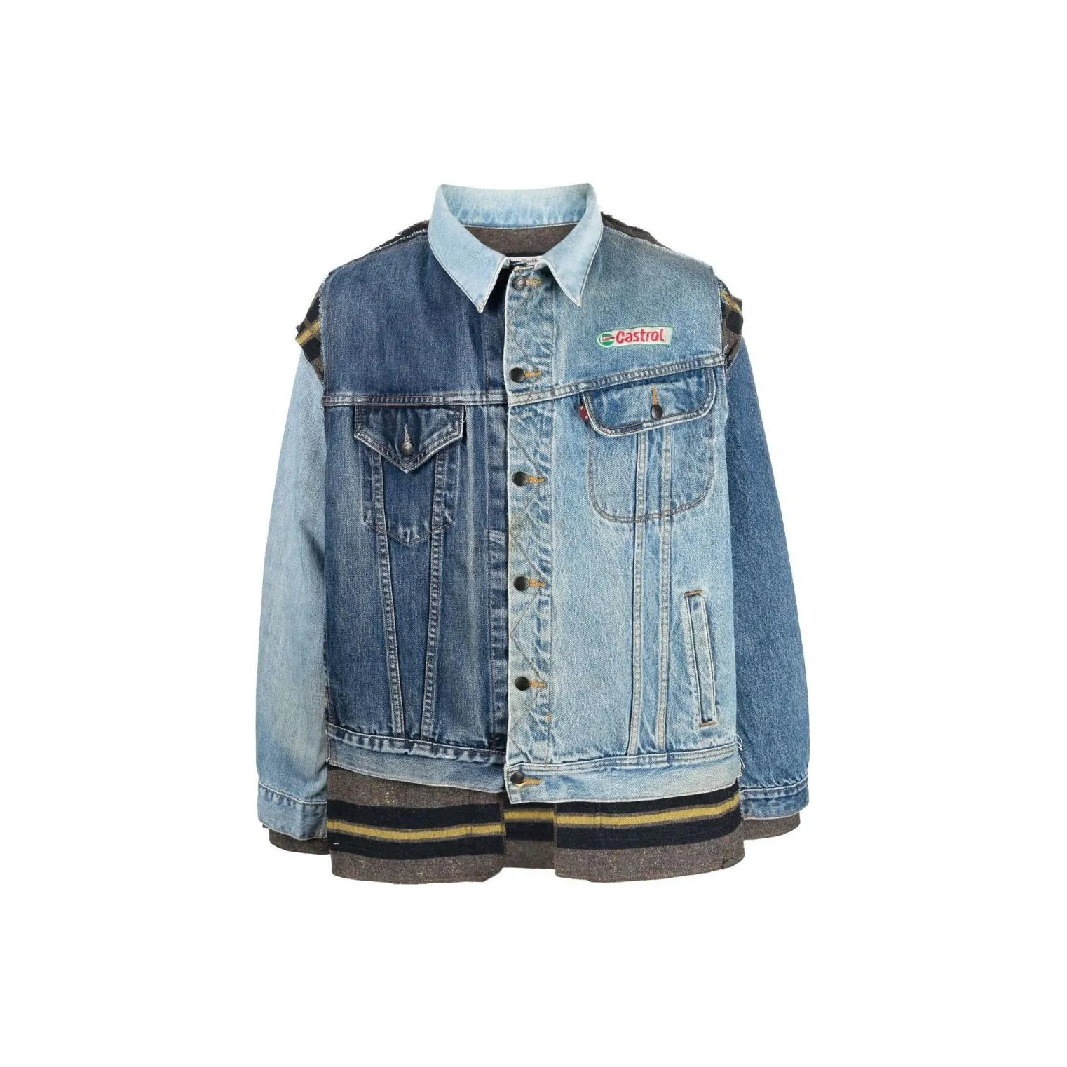 Needles Denim Jackets Men Blue