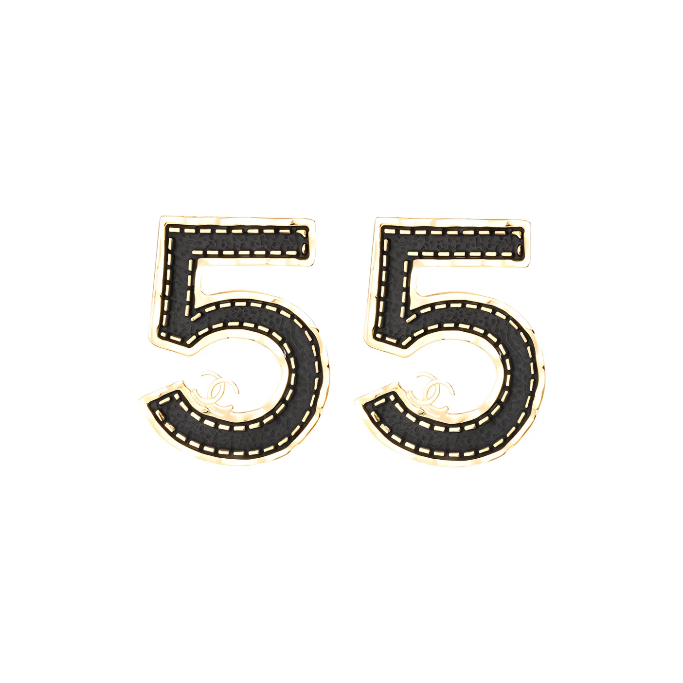 CHANEL Earrings Women's Black
