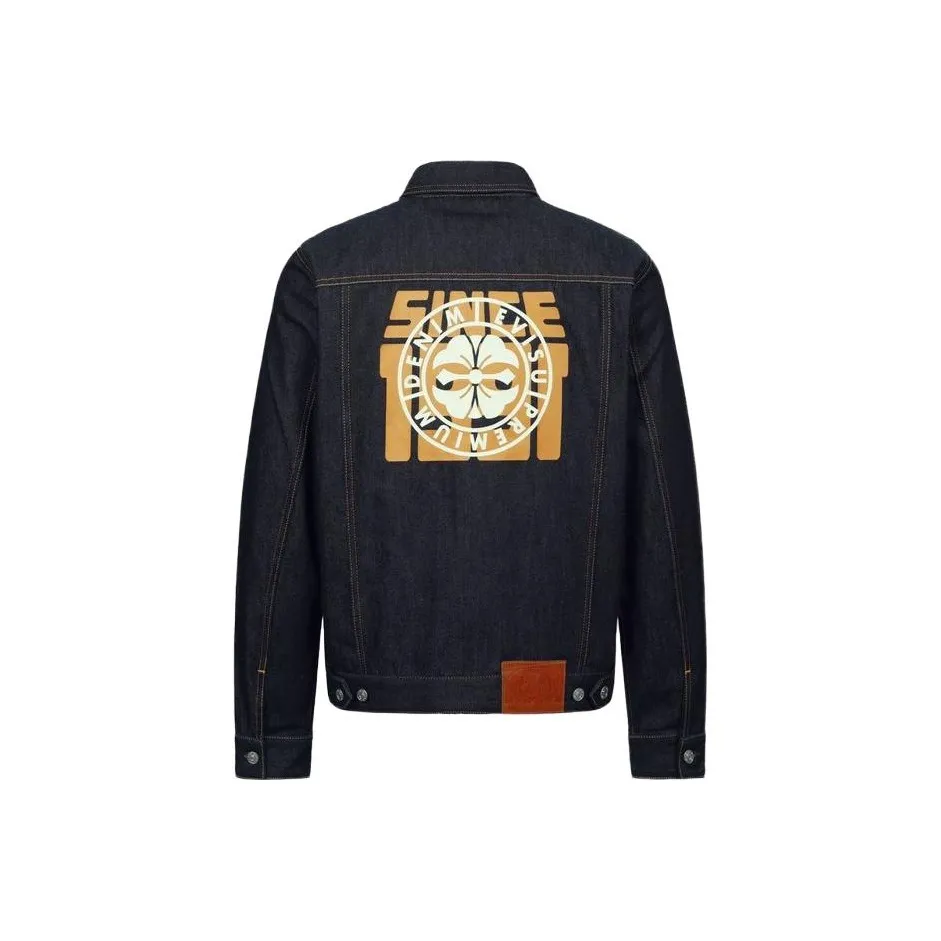 EVISU Джинсовый синий Мужской Джинсовые куртки