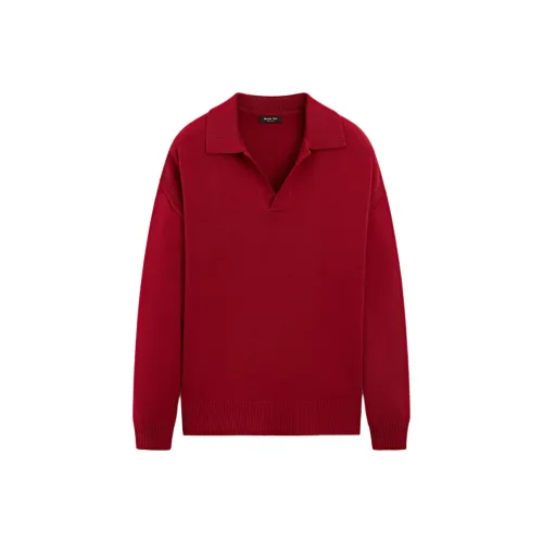 Massimo Dutti Красный Мужской Трикотаж